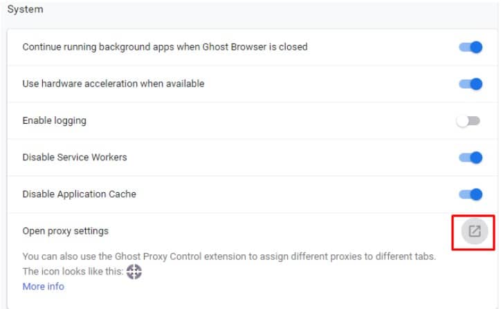 How to Configure Proxy Settings on Ghost Browser
