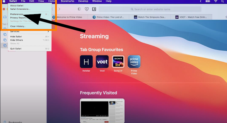 select Preferences