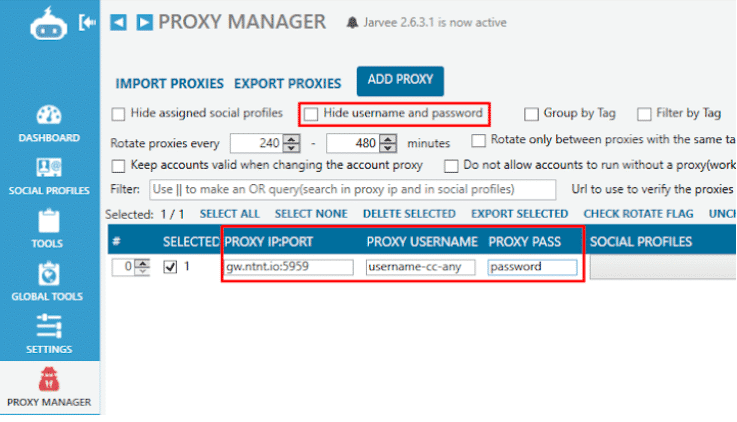 How to Configure Proxy Settings on Jarvee