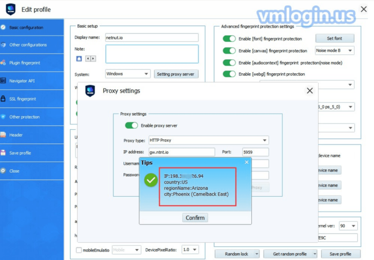 Configure proxy setting on VM LOGIN - netnut residential proxy network