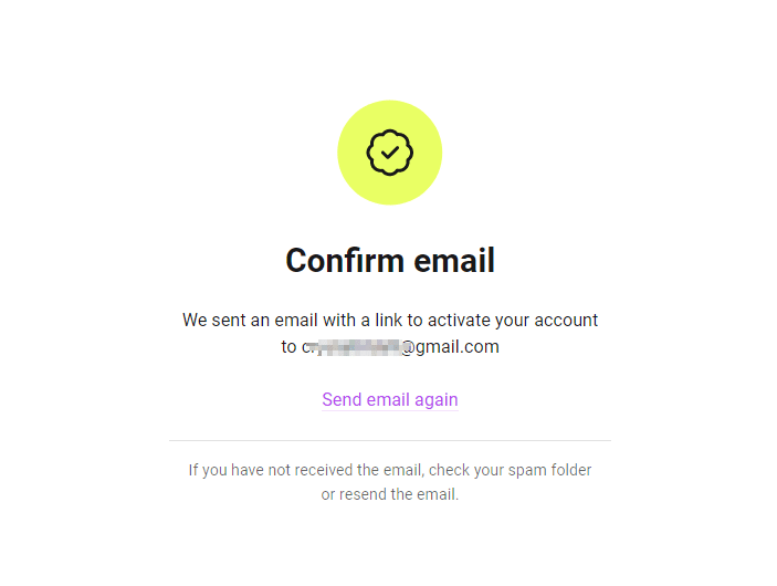 confirm email