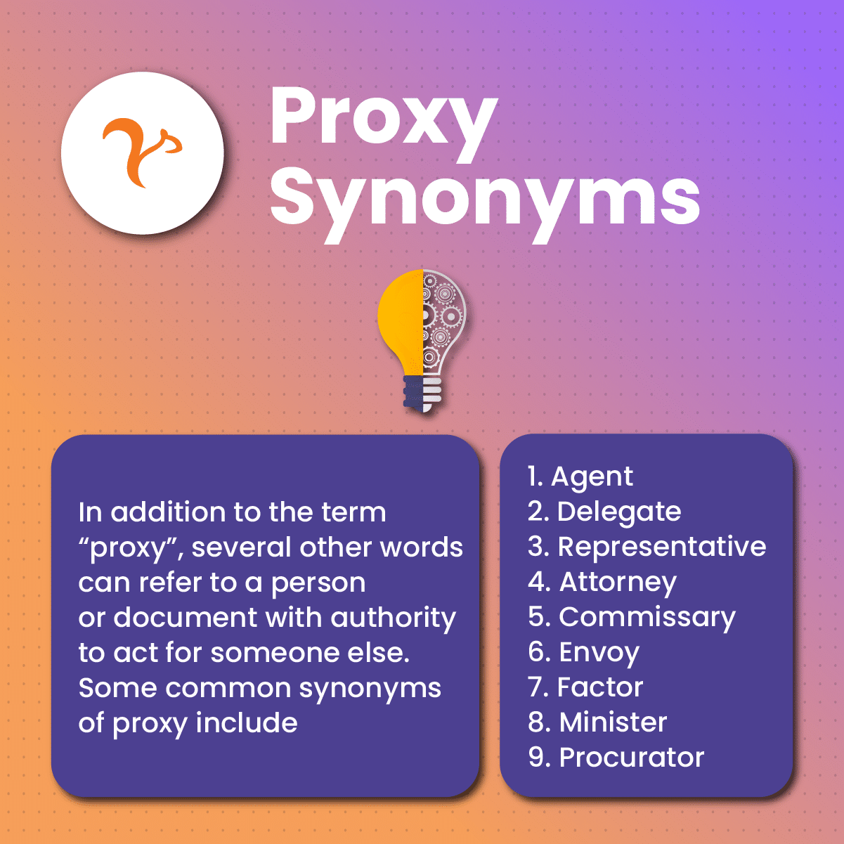 Proxy Synonyms