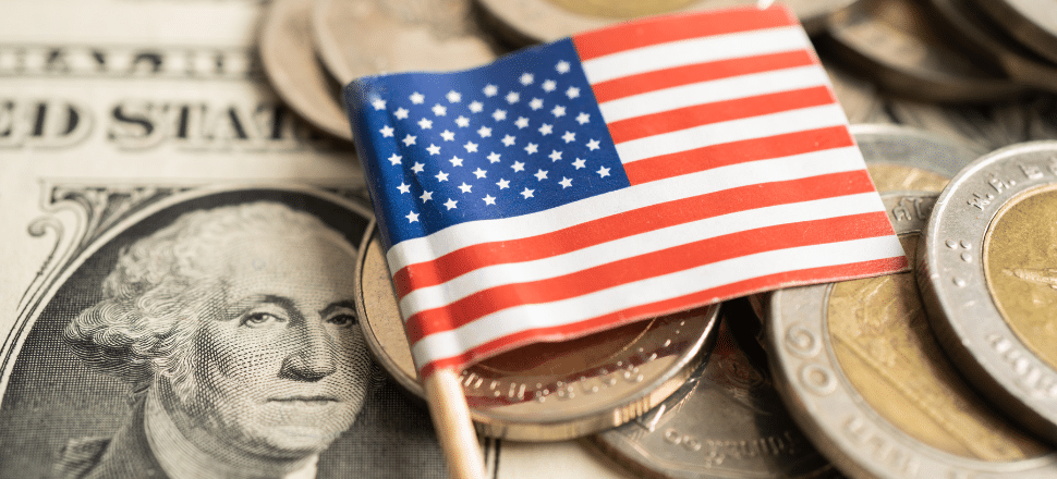 us flag and currency