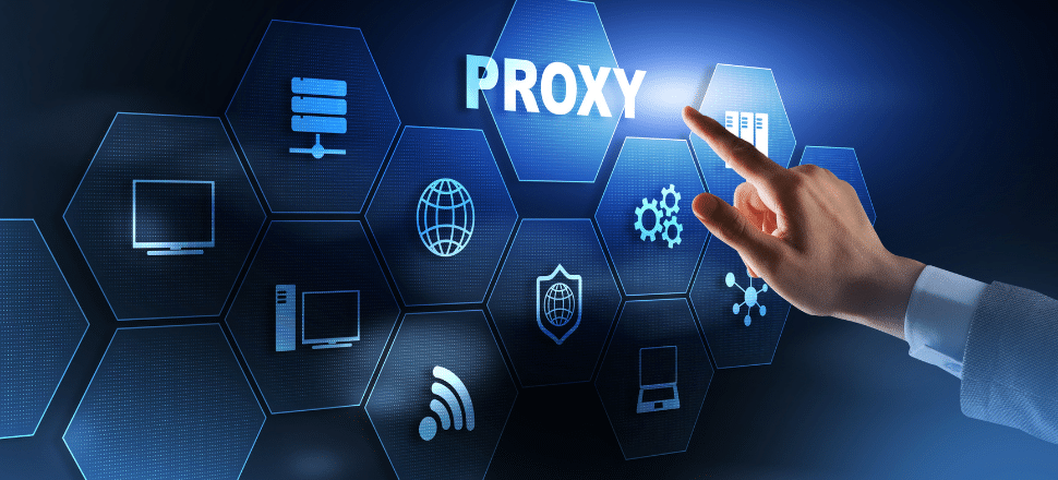 man pointing out proxy 