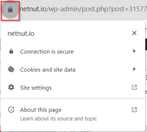 Secure website example
