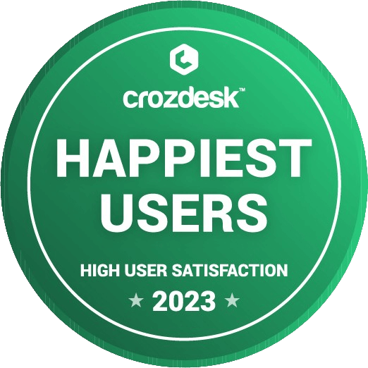 crozdesk happiest user badge