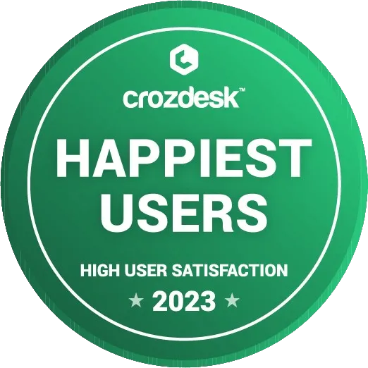crozdesk happiest user badge