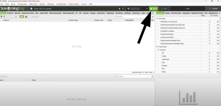 click Start to begin data retrieval
