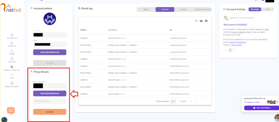 customer portal