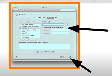 select a protocol type