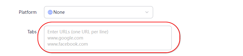 filling a specified URL